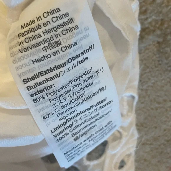 J.CREW  EYELET TIERED
EMBROIDERED POPOVER DRESS -
WHITE - Size Medium - Picture 9 of 9